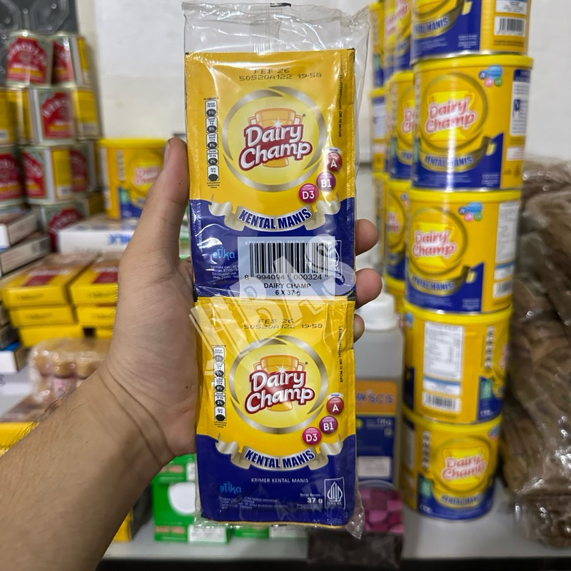

Dairy Champ Sachet 37g / Dairychamp Sachet Krimer Susu Kental Manis 37gr (6pcs)