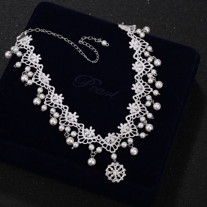 REGALYN  - Versa Blanc Aksesori Dahi Kalung Mutiara Putih Multifungsi Headpiece Kalung