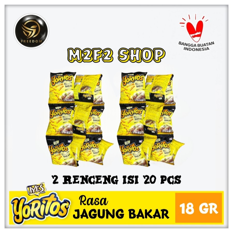 

Iyes Snack Yoritos Roasted Corn Flavour | Camilan Rasa Jagung Bakar Original Sachet - 18 gr (Kemasan 2 Renceng)