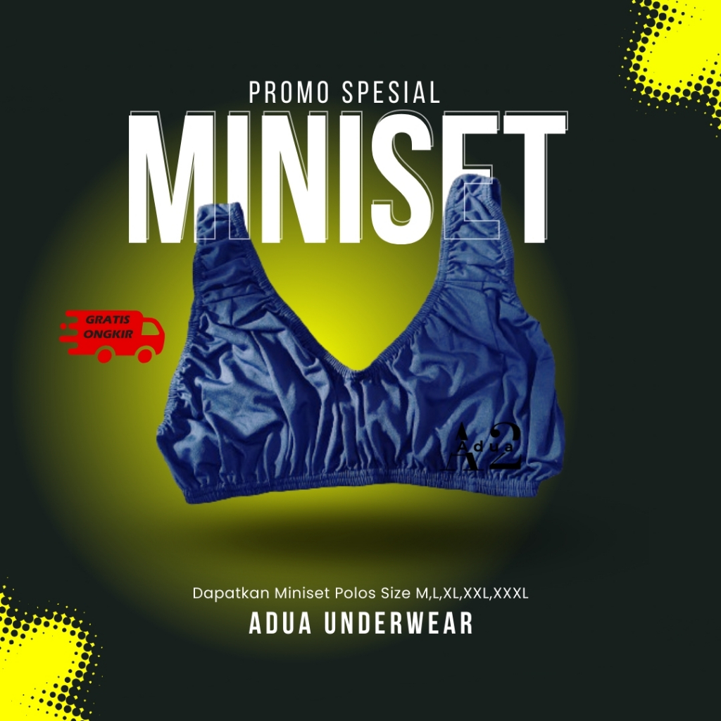Miniset dewasa KAIN GRESS ORI miniset  JUMBO XXXL motif polos