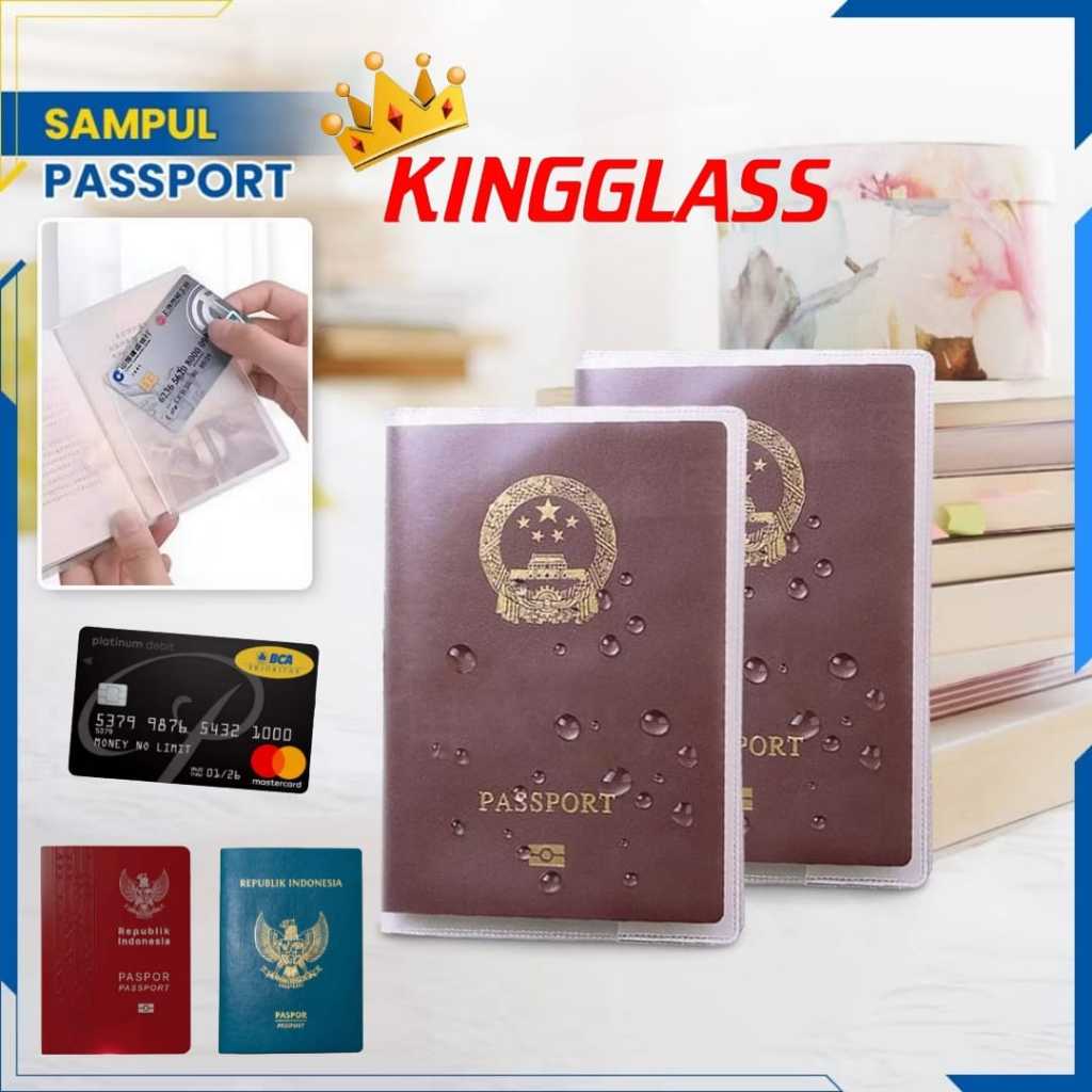 

(1Pc) Sampul Paspor Kingglass GEN-3 Transparan Buku Nikah Cover Pelindung Plastik Travelmate Premium Material Dompet Atm Cash Tiket Pesawat[GLX]