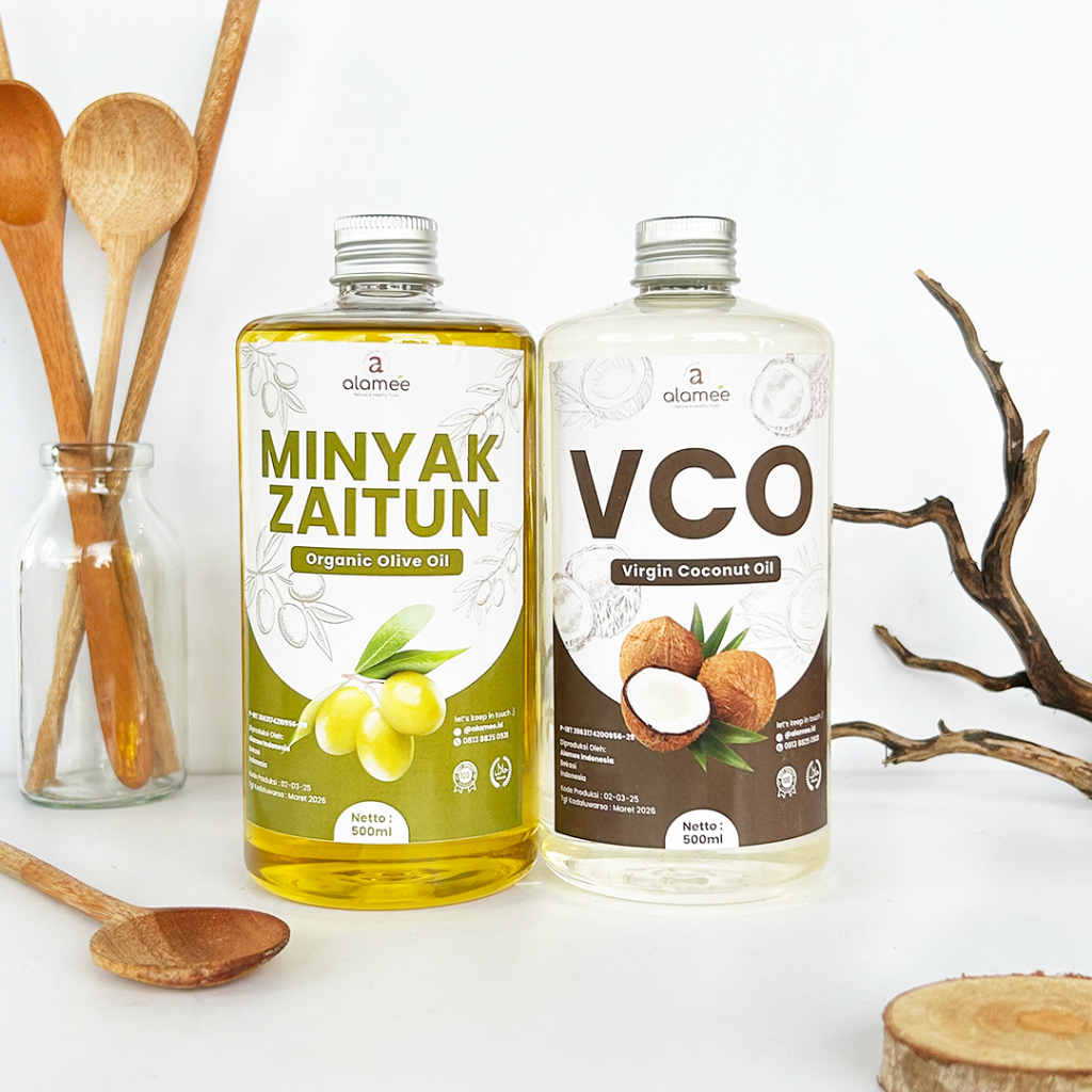 

ALAMEE Virgin Coconut Oil Minyak Zaitun Kelapa Murni Extra VCO Dapat Di minum Di masak Organik 500ml