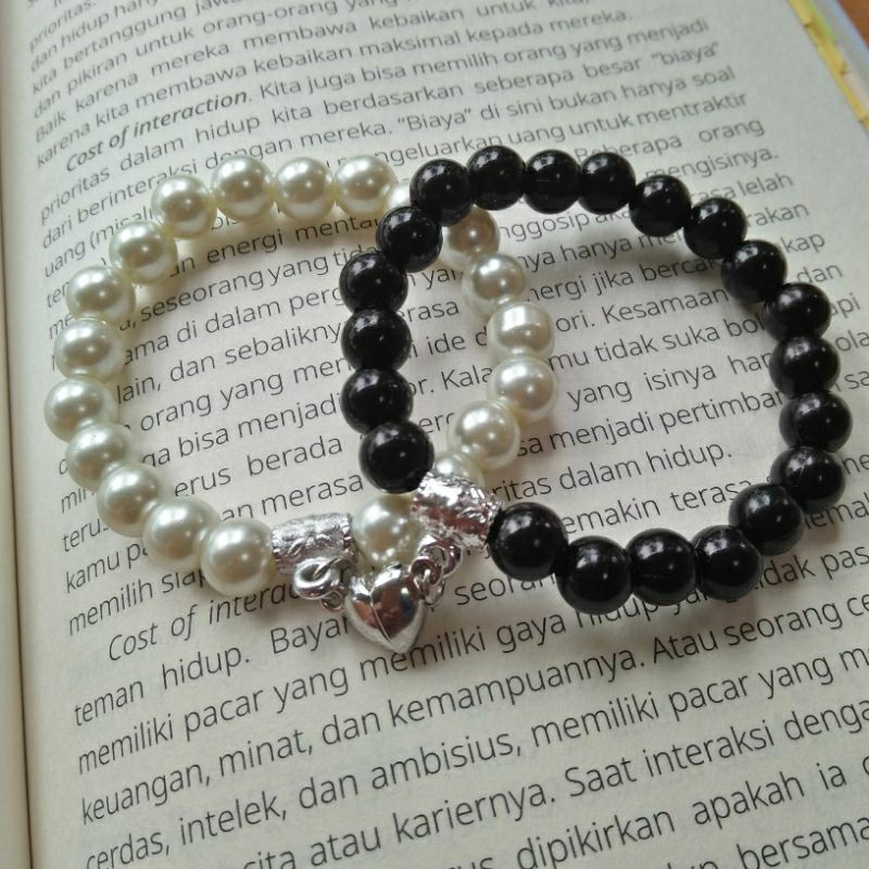 gelang couple magnet love/gelang couple bestie/bracelet couple/gelang couple minimalis