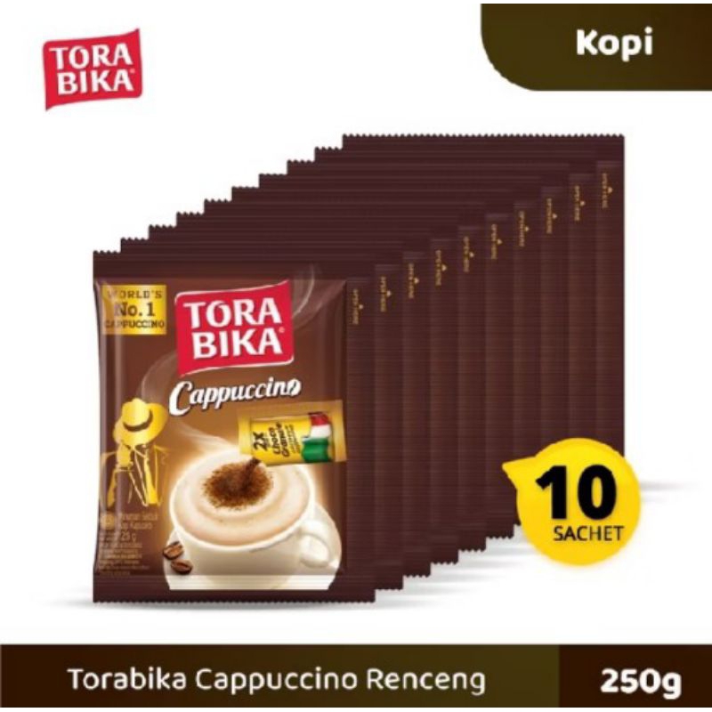 

Kopi Tora Bika Cappuccino renceng 25gram (isi 10sachet)