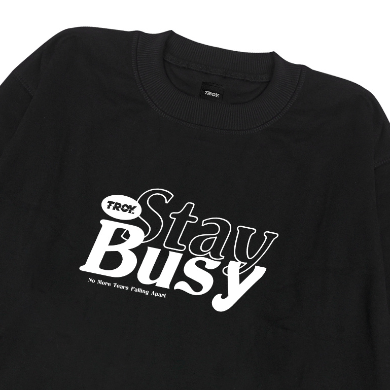 Troy Company Sweater Crewneck Black Noir Blanc - Sweater Sweatshirt Hitam SW 3091