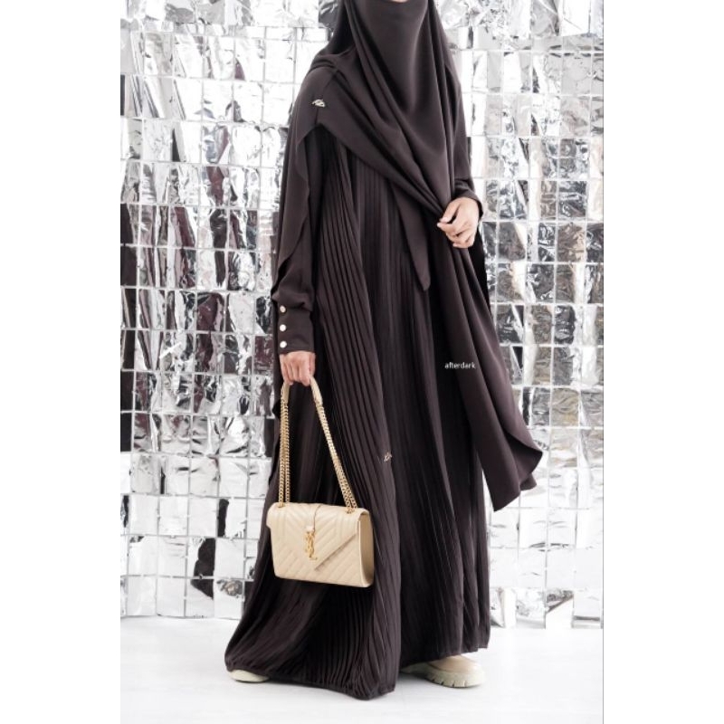 PLEATOPIA MODEL 2 Mina Anti UV - Set Gamis & Khimar NONPAD - Abaya Malikah #ayranashwa #malikah