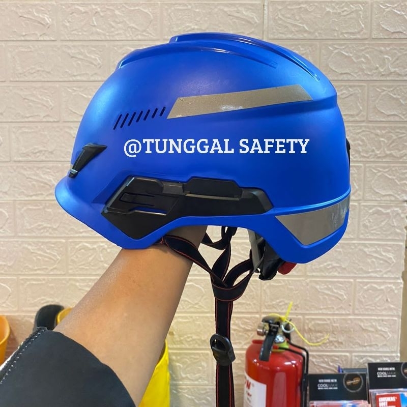 Helm climbing MSA v-gard H1 original SNI / helmet MSA v-gard H1 murah - Biru