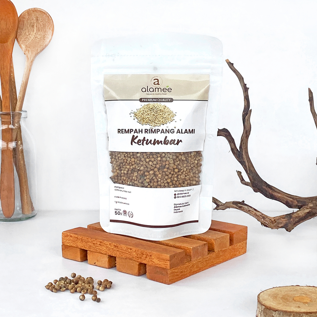 

ALAMEE Ketumbar Organik Coriander Seed Biji Rempah Rimpang Alami Bumbu Seasoning Masakan Masak 50gr