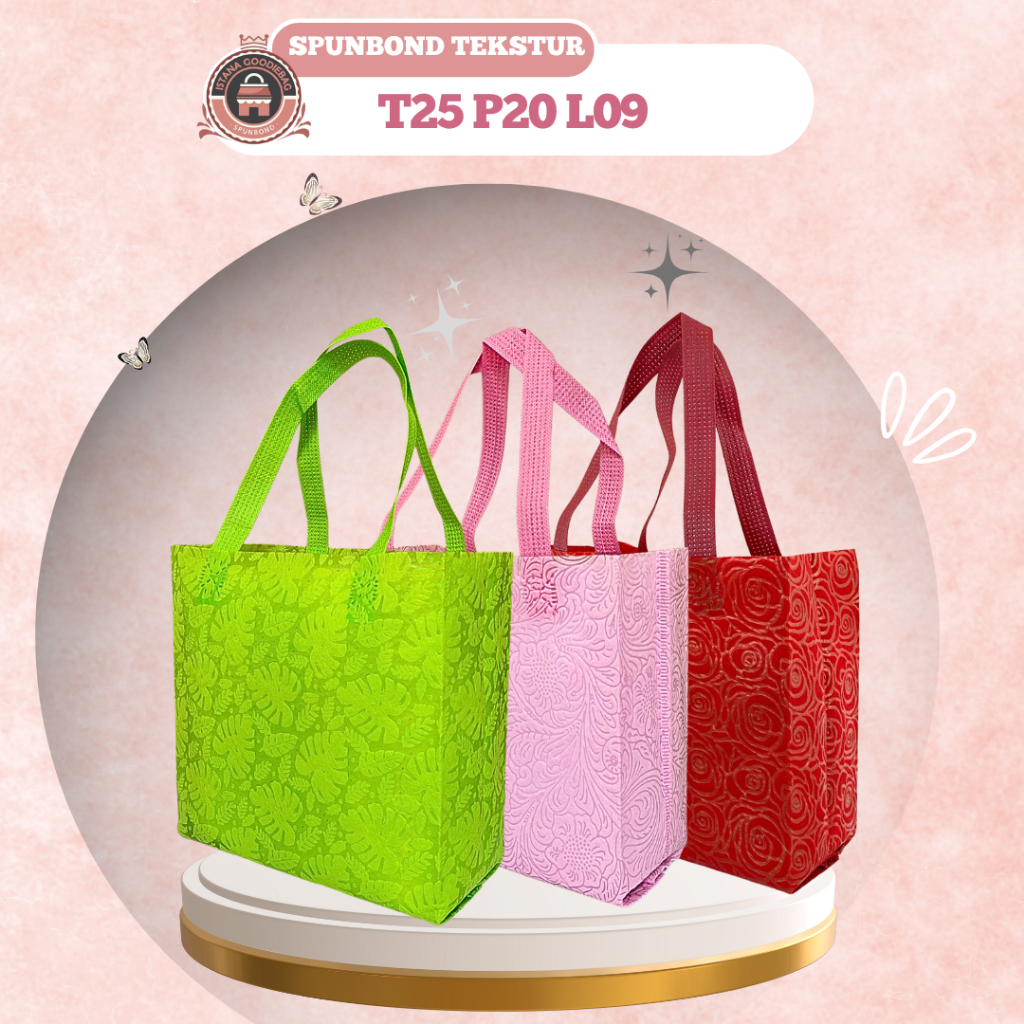 

[READY LANGSUNG KIRIM] Tas Snack Hajatan | tas sembako hajatan | tas souvenir berkat | Tas spundbond tesktur 25x20x08