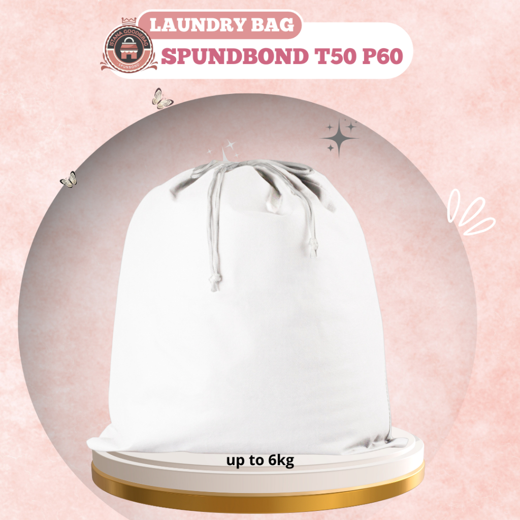 Tas Laundry Besar | Tas Ukuran Jumbo | Tas Spunbond Besar Polos Ukuran 60x50