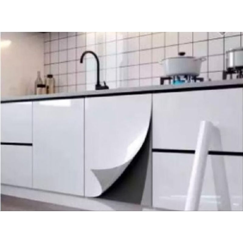 taco sheet SUPERCON PVC cs laminates PUTIH glossy HITAM glossy pelapis furniture gloss kilap decon t