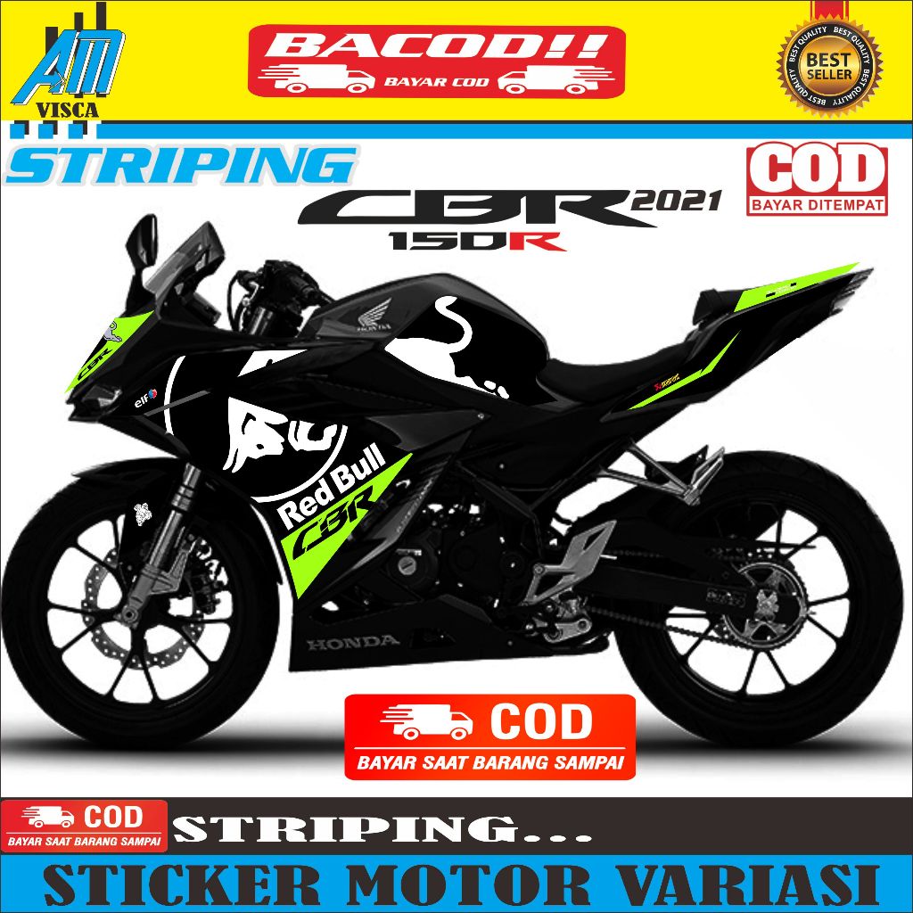 Striping Cbr 150 R 2021 Stiker Motor Cbr 150R 2021 Stiker Variasi Redbul Turbo