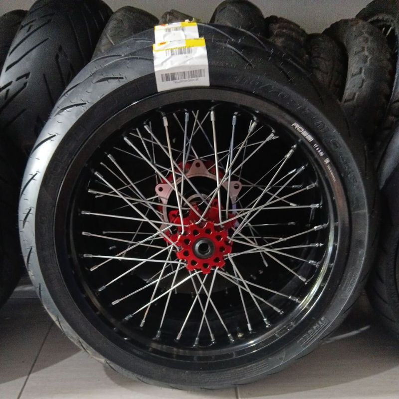 wellset supermoto CRF150L 300/350-17 ban pirelli