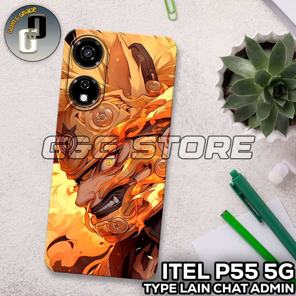 G46 - Softcase ITEL P55 5G - case pro camera - motif ANIME - bahan karet lentur - casing ITEL P55 5G