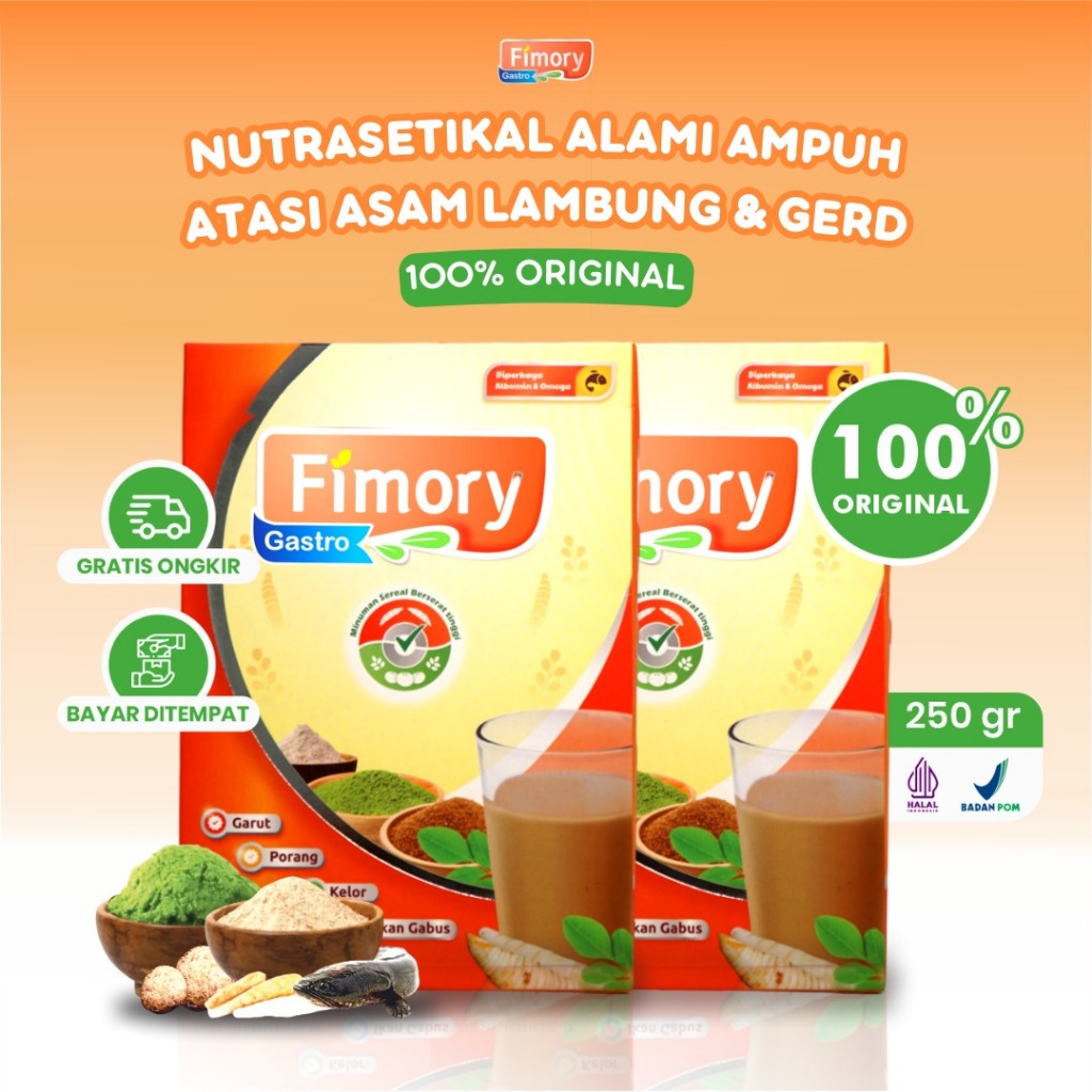 

2 PCS FIMORY GASTRO 250gr - Minuman Sehat Atasi Asam Lambung/Gerd/Maag | Aman Sudah BPOM