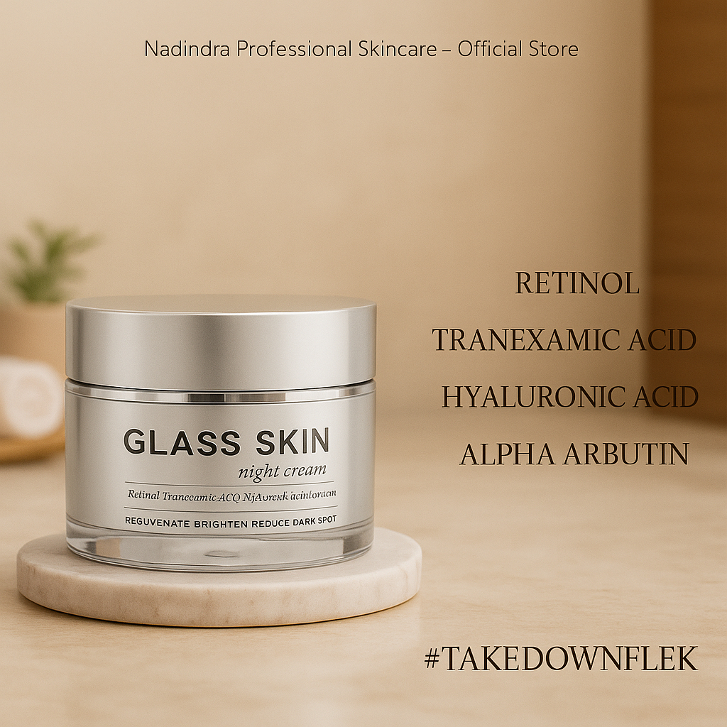 Nadindra Beauty Expert Glass Skin Night Cream krim flek