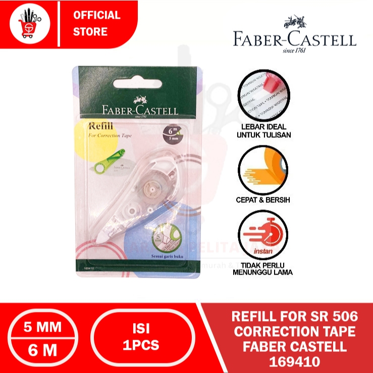 

Tip-Ex Kertas | Refill Correction Tape Kertas Faber castell untuk SR-506 (169410) (1PCS)
