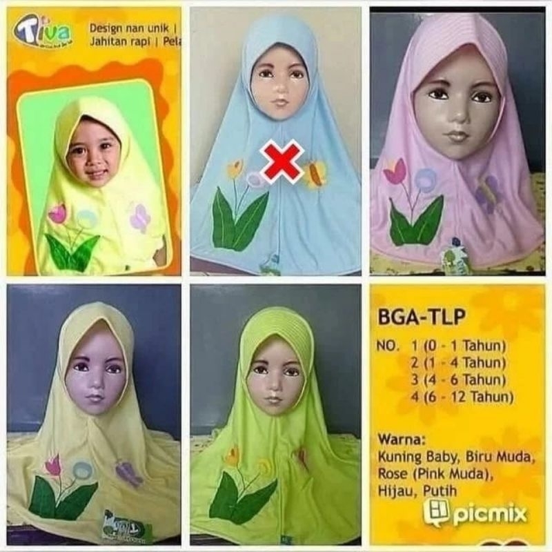 Jilbab Anak Tiva UK 2