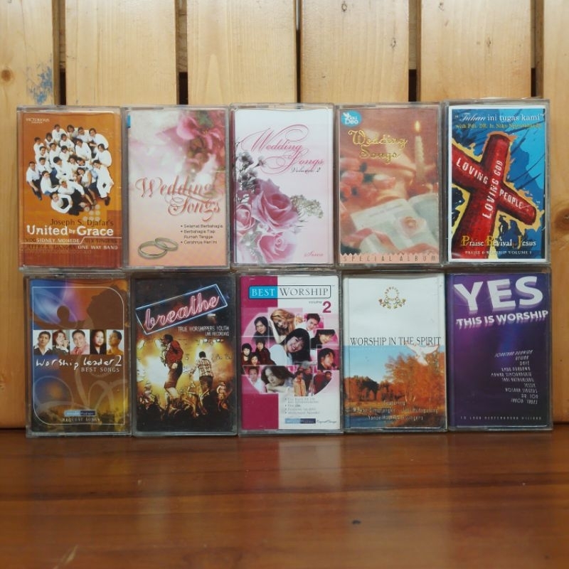 KOLEKSI KASET PITA MUSIK LAGU ROHANI KRISTEN DAN LAINNYA