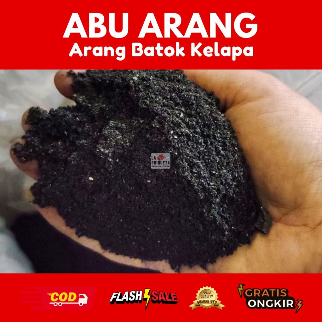 Abu Arang Batok Kelapa Residu Arang Batok Kelapa - 4 KG