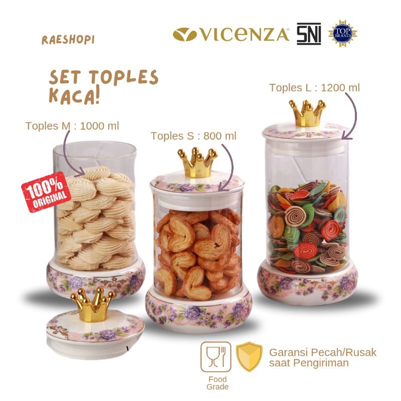 Vicenza Set Toples Permen Kaca motif Marmer Pink/Hitam/Putih/Camelia/Padi/Lily/Magnolia/Ayana/Mawar/