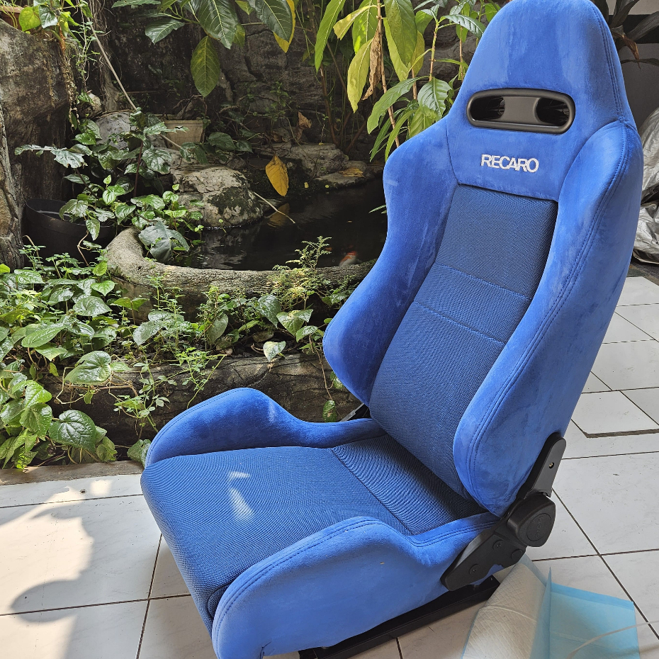 Jok Racing Recaro SR4 Blue Fabric Suede Import Racing Seats Recaro SR4 Biru Suede Alcantara