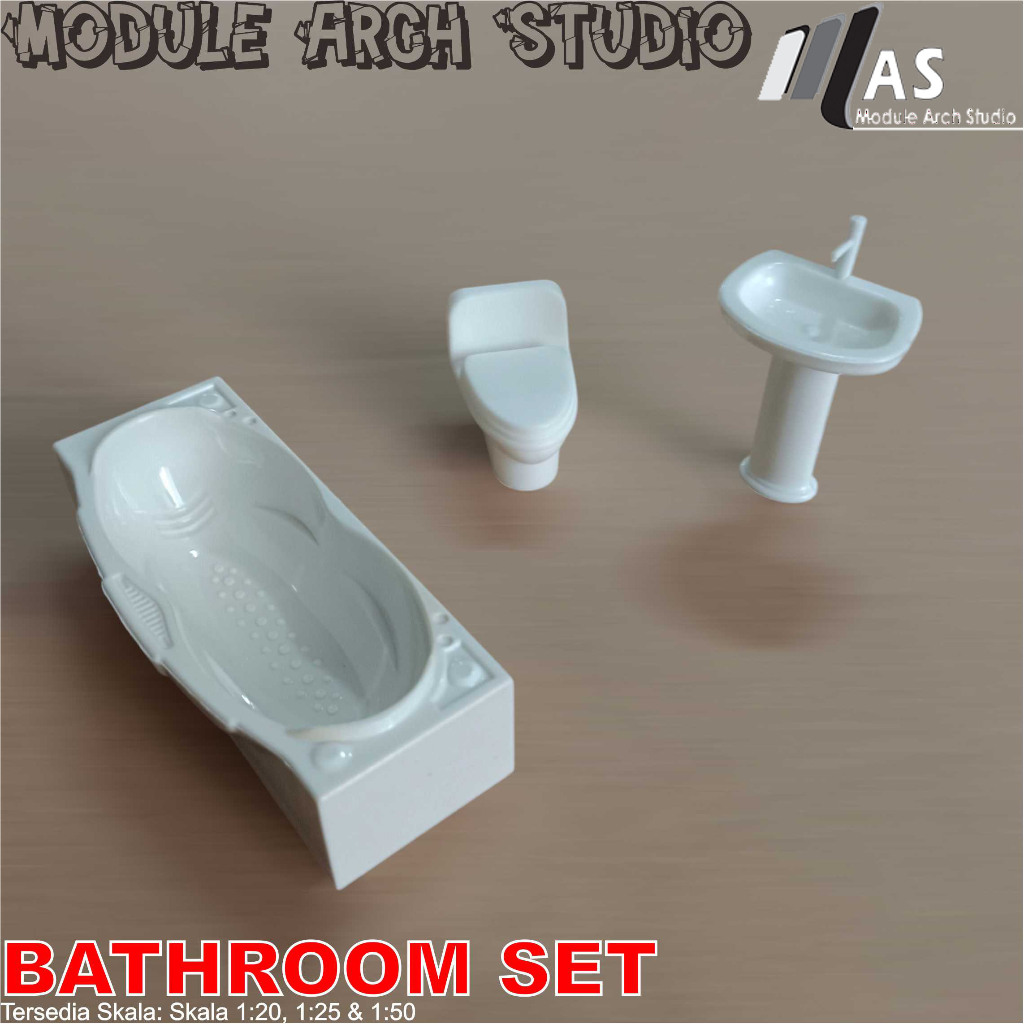 Maket Bathroom Set - Maket Closet - Maket Washtafel - Maket  Bathtub