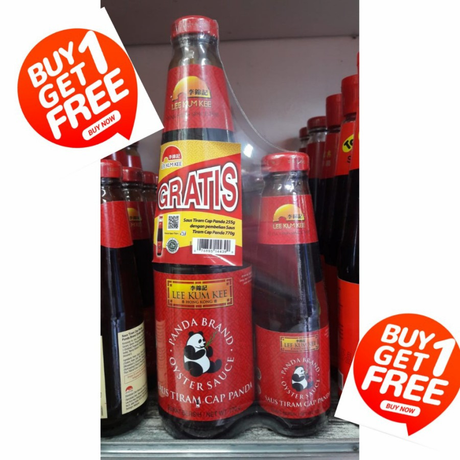 

Buy 1 Get 1 Lee Kum Kee Saus Tiram Cap Panda Oyster Sauce 770 g free 255 g