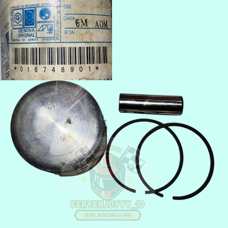 SEHER PISTON RICAMBI 6M VESPA PX PXE EXCLUSIVE EXCEL