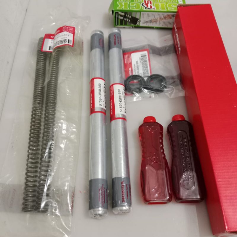 As shock Depan plus per+Sil shock+Oli shock Honda Revo Absloute Blade lama