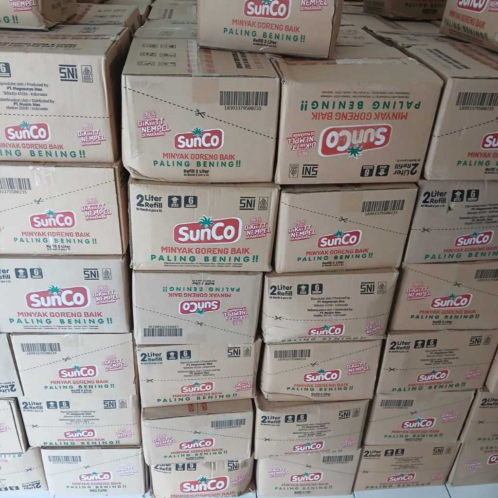

SUNCO MINYAK GORENG 2 LITER 1 DUS ISI 6 PCS - MERPATI STORE 109 - JATIM