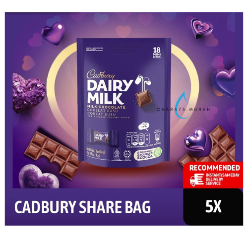 

Terbaru Cadbury Dairy Milk Cokelat Sharebag Isi 18 x 5 QW1
