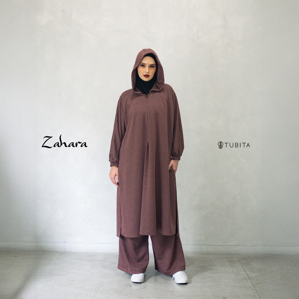 One Set Tunik Zahara Maroon by Tubita