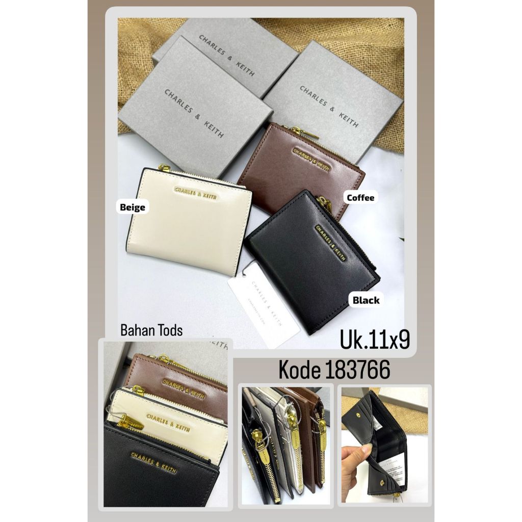 Dompet Lipat Pendek Wanita  Bahan Tods Free Box