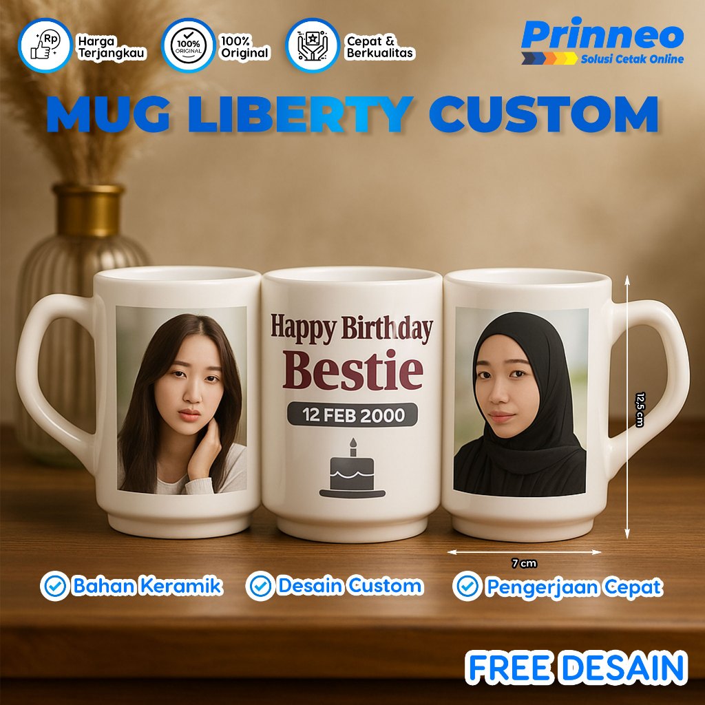 MUG CUSTOM, MUG LIBERTY CUSTOM, GELAS CUTOM, MUG LIBERTY AESTHETIC DESAIN CUSTOM, SOUVENIR MURAH