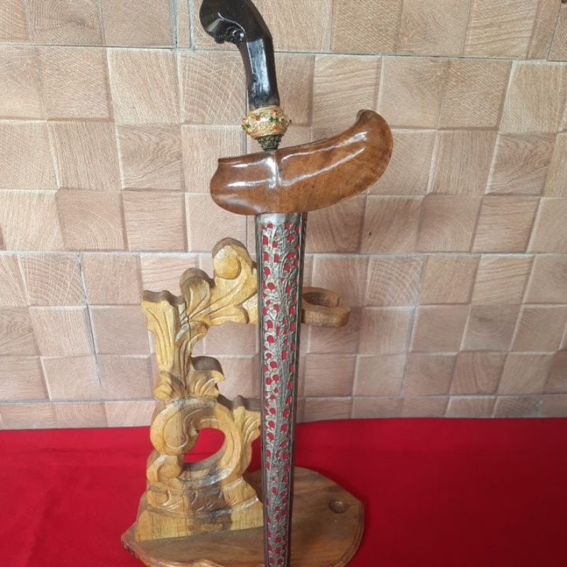 Keris Jalak Ngore Majapahit TUS Sepuh Pamor Tiban Langka Pamor Love/Hati/Daun waru