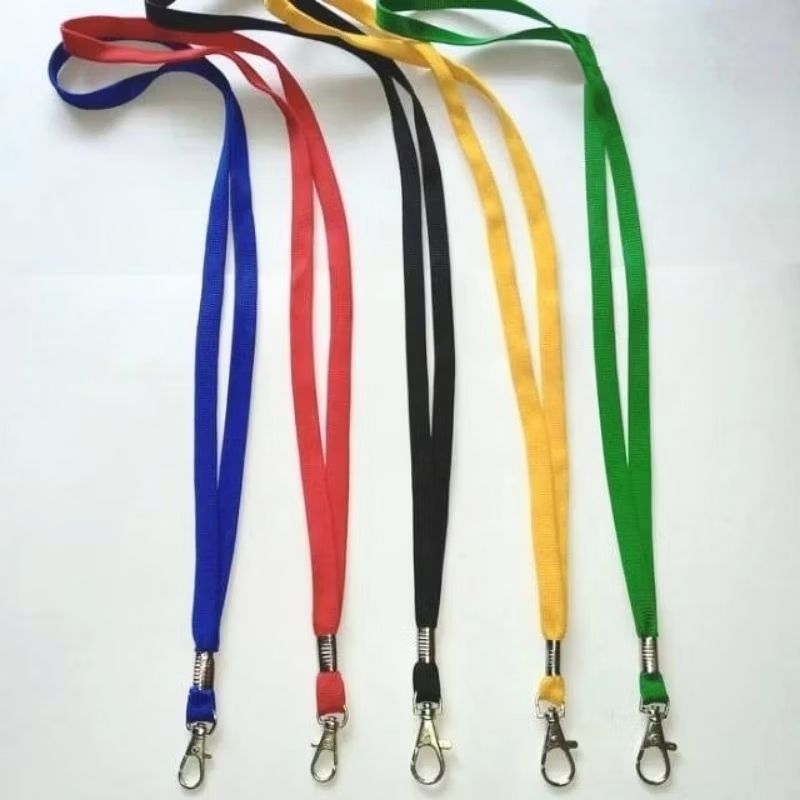 

Tali Lanyard Gantungan ID Card 1cm Kait Besi