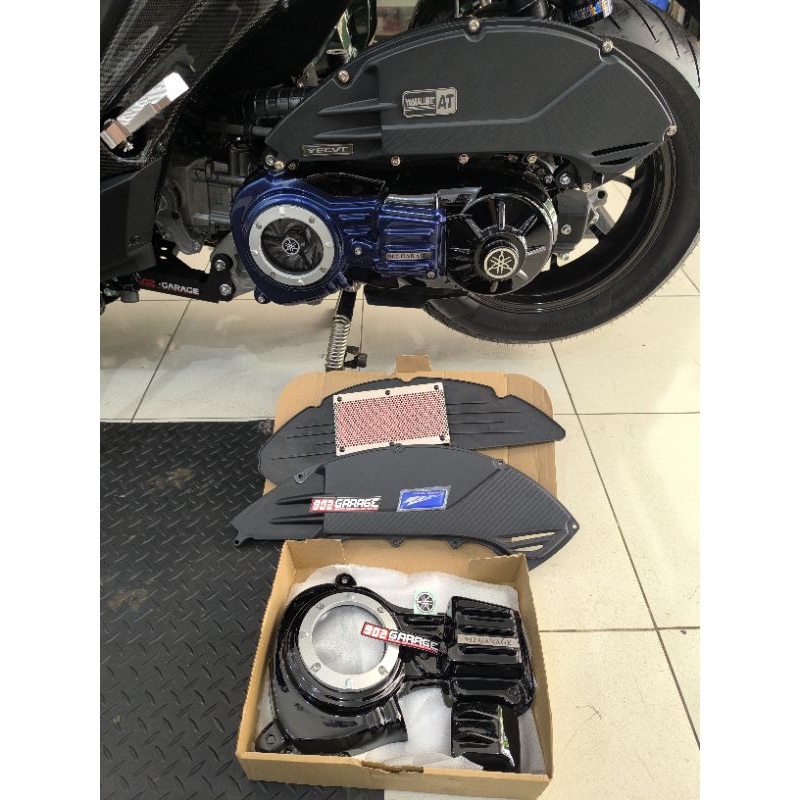 Cover cvt dan cover filter flat aerox turbo