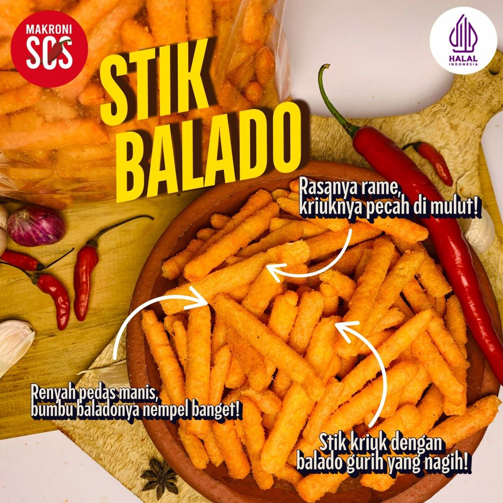 

SOS - 500 Gram Stik Balado Premium Pedas Nikmat