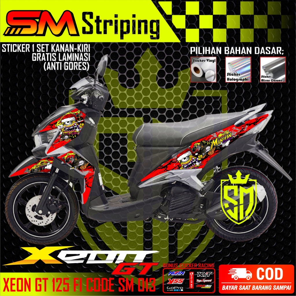 STRIPING XEON GT,Sticker Motor Xeon Gt,Stiker Xeon Gt racing/XEON GT ARS 013