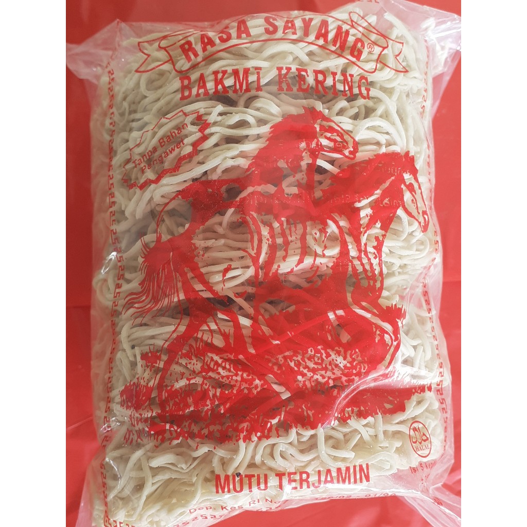 

Mie Ayam Mie Pangsit Bakmie Kering Keriting Mentah Cap KUDA