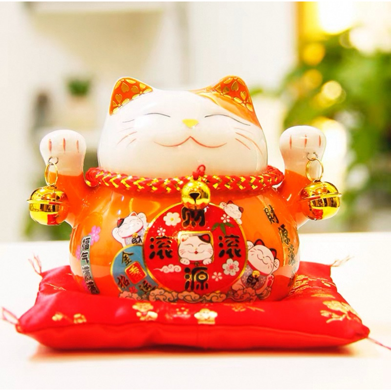 Lucky Cat Keramik / Pajangan Lucky Cat / Celengan Lucky Cat