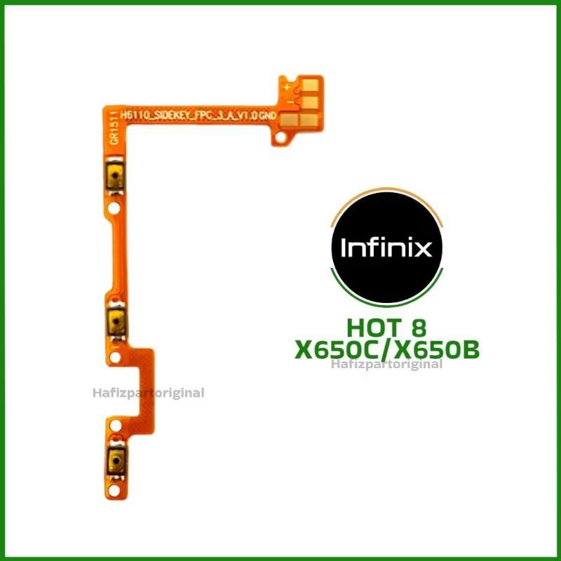 Flexibel Flexible Power On Off Volume Infinix Hot 8 X650C / X650B Copotan Cabutan Bekas