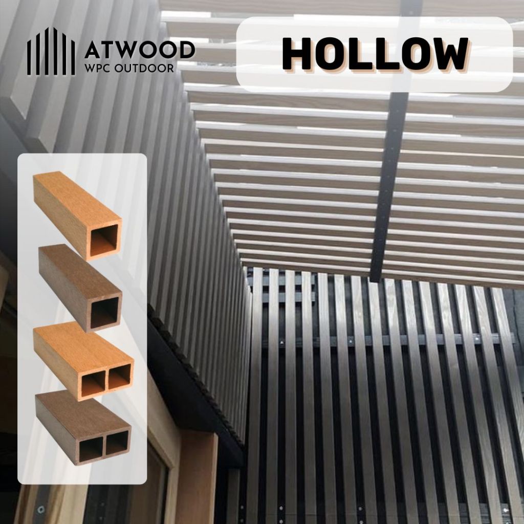 Hollow Outdoor WPC | Wallpanel WPC Hollow Tube Outdoor