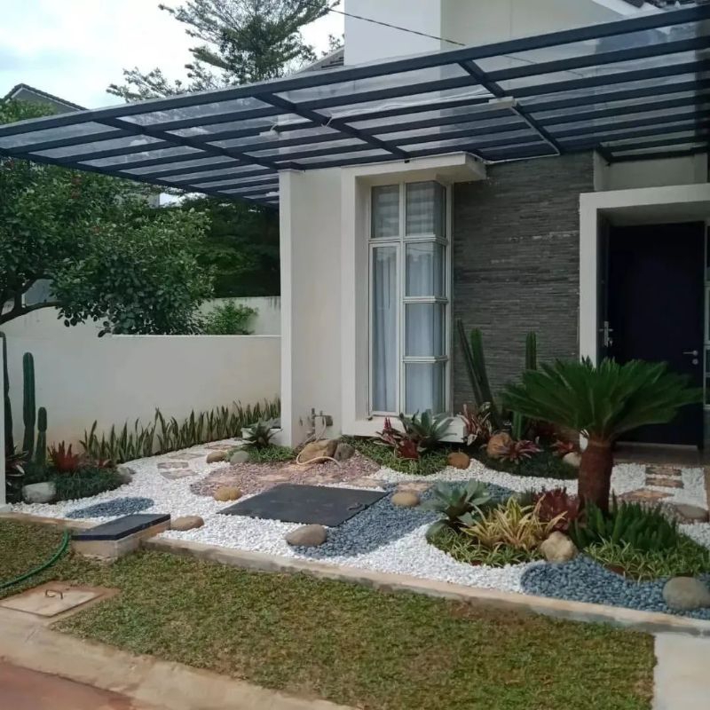 Taman kering batu minimalis