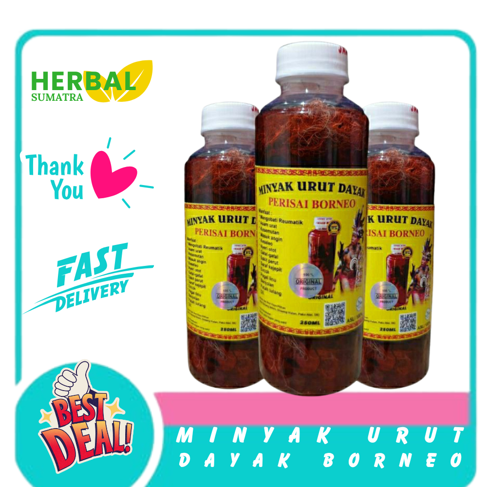 Minyak Urut Dayak Perisai Borneo / Minyak Dayak Kalimantan