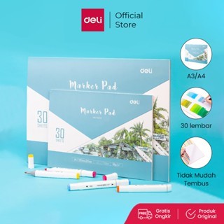 

Deli Marker Pad/Drawing Paper/Buku Gambar Untuk Spidol 30Lmbr 73609/10