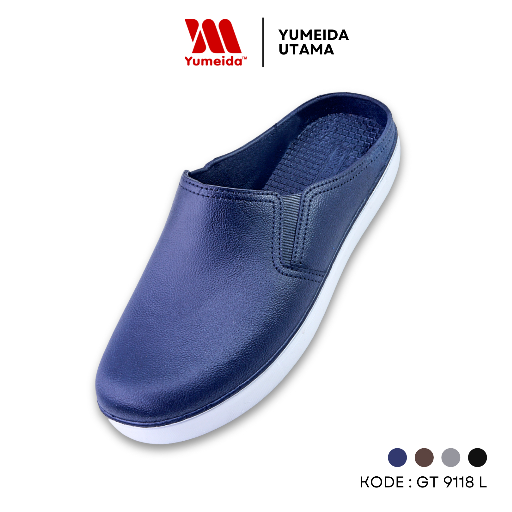 Yumeida GT-9118 L - Sepatu Pria Slip On Laki-Laki Karet Anti Air