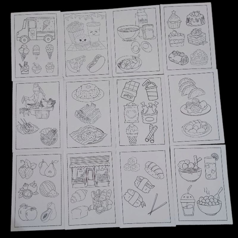 

Mewarnai Tema Makanan / Kertas Mewarnai Isi 20 Lembar