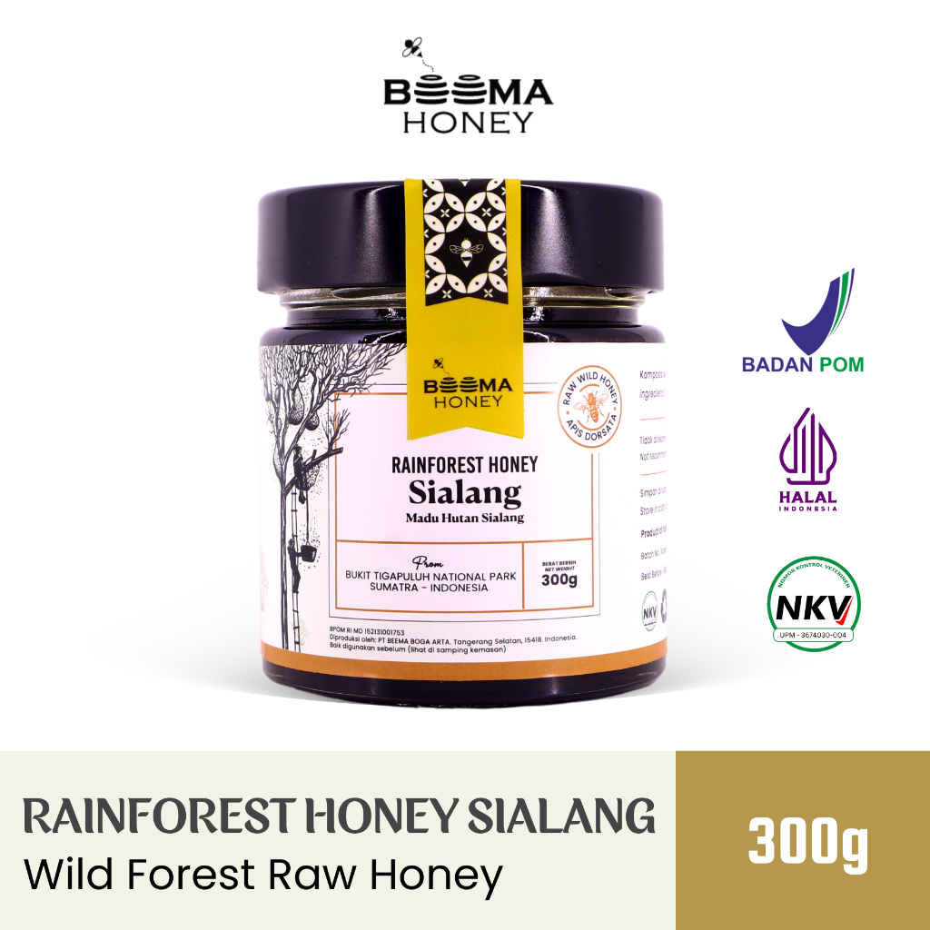 

Beema Honey - Rainforest Honey Sialang - Madu Hutan Organik 300g
